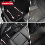 Rubbermaid Car Floor Mat, Heavy Duty All-Weather Car Mats Full Set with Dual-Tone Pink Aluminum Inserts – Universal Fit, Anti-Slip Backing, Trim-to-Fit for Most SUV, Sedan, Van