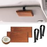 Yuoyar 2Pcs Wood Car Scents Air Freshener Visor Clips Diffuser Odors Eliminator (Coconut)