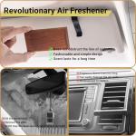 Yuoyar 2Pcs Wood Car Scents Air Freshener Visor Clips Diffuser Odors Eliminator (Coconut)