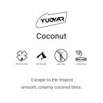 Yuoyar 2Pcs Wood Car Scents Air Freshener Visor Clips Diffuser Odors Eliminator (Coconut)