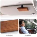 Yuoyar 2Pcs Wood Car Scents Air Freshener Visor Clips Diffuser Odors Eliminator (Coconut)