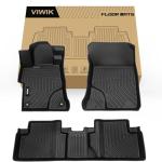 VIWIK Floor Mats for Honda Civic 2012 2013 2014 2015, Custom Fit All Weather TPE Floor Liners for Honda Civic 2012-2015 1st and 2nd Row, Automotive Car Mats, Black