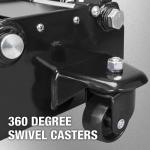 Torin ATZ830023B-2 Heavy Duty Hydraulic Steel Service Jack: Includes Dual Piston Quick Lift Pump and Detachable Handle, 6,000 LBS Capacity (3 Ton), Black