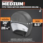 TIRESHIELD PRO Tire Covers Set of 4 - Heavy Duty All-Weather UV-Resistant Wheel Covers w/StormLock-System - Year-Round Protection for Your RV, Camper, Truck, Car & Trailer Tires w/ 26-28.75" Diameter