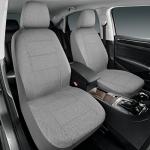 Road Comforts Car Seat Covers for Front Seat, Low Back Heavy Duty Breathable Flax Seat Protector, Airbag, Not Seat Belt Compatible, Washable Seat Cover Fits for Most Cars, Trucks, SUVs, Vans Gray