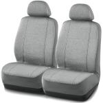 Road Comforts Car Seat Covers for Front Seat, Low Back Heavy Duty Breathable Flax Seat Protector, Airbag, Not Seat Belt Compatible, Washable Seat Cover Fits for Most Cars, Trucks, SUVs, Vans Gray