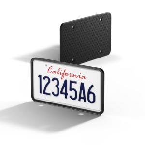 Spigen Car License Plate Frame Holder Black [1 Pack] for Universal US License Plate with Screws & Installation Kit, Rattle-Proof and Weather-Proof (Compatible with All Tesla 3/X/Y/Cybertruck Model)