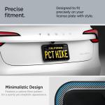 Spigen Car License Plate Frame Holder Black [1 Pack] for Universal US License Plate with Screws & Installation Kit, Rattle-Proof and Weather-Proof (Compatible with All Tesla 3/X/Y/Cybertruck Model)