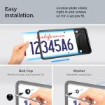 Spigen Car License Plate Frame Holder Black [1 Pack] for Universal US License Plate with Screws & Installation Kit, Rattle-Proof and Weather-Proof (Compatible with All Tesla 3/X/Y/Cybertruck Model)