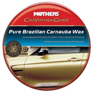 Mothers California Gold Pure Brazilian Carnauba Wax, 12 oz. Paste — Ultimate Wax System Step 3, Delivers Deep Shine & Long-Lasting Protection, Enhances Richness & Depth for All Paints (05550)
