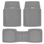 Motor Trend FlexToughXL Floor Mats for Cars Full Set, All-Weather Rubber Automotive Floor Mats, Waterproof Heavy Duty Car Mats, Flexible Floor Liners for Car Truck Van SUV, Car Floor Mats (Gray)