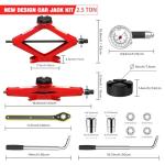Scissor Jack for Car 2.5 Ton(5512 lbs) Car Jack Kit, Tire Changing kit with Lug Wrench Portable Auto Jack Tool Tire Jack for Car SUV MPV