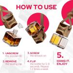 Vilicci Car Air Freshener | Luxurious Auto Perfume | Premium Hanging Air Freshener | Long Lasting Fragrance for Auto and Home | 1 Bottle of Car Scent (1 Count (Pack of 1), Montreal Romance)