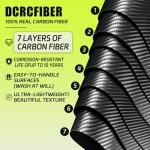 DCRCFIBER Real Carbon Fiber License Plate Frame, 100% Pure Carbon Fiber Frame, Black License Plate Holder Cover with Screw Caps, Anti-Vibration Pads, (Twill 2 Hole)