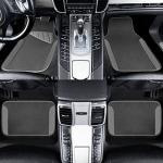 CAR PASS Waterproof Universal Fit Car Floor Mats, Car Mats Fit for SUV,Vans,sedans, Trucks,Set of 4pcs Car Carpet with Driver Heel Pad (All Gray)