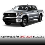 Coverado Toyota Tundra Seat Covers, Leather Car Seat Covers Full Set Automotive Seat Covers Protector Compatible with 2007-2021 Toyota Tundra Crew/Crewmax/Extended/Double Cab(Gray)