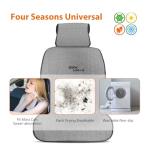 Sojoy IsoTowel Car Seat Cover for Front Seat,Breathable Fabric with Non-Slip Bottom,Comfort Car Seat Protector for Cold Weather (Black & White)