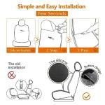 Sojoy IsoTowel Car Seat Cover for Front Seat,Breathable Fabric with Non-Slip Bottom,Comfort Car Seat Protector for Cold Weather (Black & White)