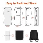 Sojoy IsoTowel Car Seat Cover for Front Seat,Breathable Fabric with Non-Slip Bottom,Comfort Car Seat Protector for Cold Weather (Black & White)