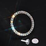 Newzon AB Rhinestone License Plate Frame for Women, 2 Pack Sparkly Luxury Colorful Glass Diamond Car Tag Frame with Diamond Cap Screw Set Glitter AB License Plate Frame Iridescent Bling for Women Gift