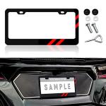 Matte License Plate Frames Aluminum Alloy License Plate Cover Holder fits for All Universal License Plate Covers Accessories for Front and Rear Car Tags