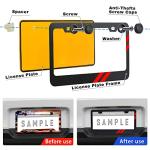 Matte License Plate Frames Aluminum Alloy License Plate Cover Holder fits for All Universal License Plate Covers Accessories for Front and Rear Car Tags