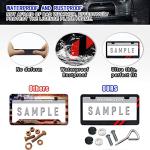 Matte License Plate Frames Aluminum Alloy License Plate Cover Holder fits for All Universal License Plate Covers Accessories for Front and Rear Car Tags