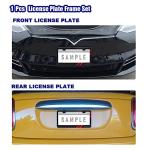 Matte License Plate Frames Aluminum Alloy License Plate Cover Holder fits for All Universal License Plate Covers Accessories for Front and Rear Car Tags