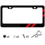 Matte License Plate Frames Aluminum Alloy License Plate Cover Holder fits for All Universal License Plate Covers Accessories for Front and Rear Car Tags