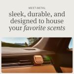 Drift Metal Vent Clip Starter Kit - Car Air Freshener - Scent Diffuser for Car - Metal Odor Eliminator - Amber