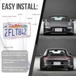 Bling License Plate Frames 2 Pack - Stainless Steel Colorful Rhinestones Car Accessories with 1200 Crystals, Universal Fit Decorative Diamond Plate Covers for Women Men All Cars