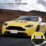 Bling License Plate Frames 2 Pack - Stainless Steel Colorful Rhinestones Car Accessories with 1200 Crystals, Universal Fit Decorative Diamond Plate Covers for Women Men All Cars