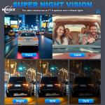 4 Channel Dash Cam 360 Degree View 5G WiFi & APP Control, WIZACE 2K Front and Rear Inside, Left Right Dash Camera for Cars Free 64GB TF Card, G-Sensor, Night Vision, 24H Parking Mode