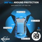4 Channel Dash Cam 360 Degree View 5G WiFi & APP Control, WIZACE 2K Front and Rear Inside, Left Right Dash Camera for Cars Free 64GB TF Card, G-Sensor, Night Vision, 24H Parking Mode