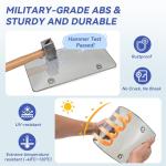 License Plate Protector 2PCS, Clear License Plate Cover & Frames, Rust-Proof Auto Car License Plate Covers and Frames Holder with Screws & Caps, Universal Tag Cover for License Plate (Black)