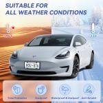 License Plate Protector 2PCS, Clear License Plate Cover & Frames, Rust-Proof Auto Car License Plate Covers and Frames Holder with Screws & Caps, Universal Tag Cover for License Plate (Black)