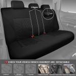 CAR PASS Car Seat Covers Full Sets, Front & Split Rear Bench for Car, 3D Tyre Embossed Automotive Interior Covers, Airbag Compatible, Quick Setup Universal Fit Seat Covers for Car, SUV(All Black)