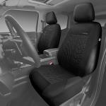 CAR PASS Car Seat Covers Full Sets, Front & Split Rear Bench for Car, 3D Tyre Embossed Automotive Interior Covers, Airbag Compatible, Quick Setup Universal Fit Seat Covers for Car, SUV(All Black)