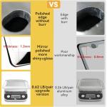 Flamax Mirror Polished Heavy Duty Stainless Steel License Plate Frame with Chrome Screw Caps, 2 Holes Rust-Proof Chrome-Like Finish Stainless Steel License Plate Frames 2 Pack