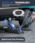 AUTOWN 3 Ton Floor Jack - Heavy Duty Car Jack with Quick Lift for SUVs & Trucks, 7.1-20.9 Inch Lifting Range, Hydraulic Service Jack (6600 lbs)