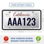 QiqaMole 1 Pack Silicone License Plate Frame, Front Back License Plate Cover, License Plate Bracket Holder Rust-Proof, Rattle-Proof, Weather-Proof for US and CA Standard Car (Black)