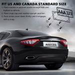 QiqaMole 1 Pack Silicone License Plate Frame, Front Back License Plate Cover, License Plate Bracket Holder Rust-Proof, Rattle-Proof, Weather-Proof for US and CA Standard Car (Black)