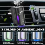 Stewerom Car Air Freshener - Smart Adjustable 3-Speed Intensity, Rechargeable Humidifier Car Essential Oil Diffuser - Comes with 8 Bottles of 10ml Perfume (Black)