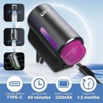 Stewerom Car Air Freshener - Smart Adjustable 3-Speed Intensity, Rechargeable Humidifier Car Essential Oil Diffuser - Comes with 8 Bottles of 10ml Perfume (Black)