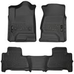 Husky Liners Weatherbeater Floor Mats | Fits 2015-2020 Chevrolet Tahoe & GMC Yukon | Front & 2nd Row, 3-pc Black - 99201