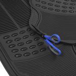 Heavy Duty 4pc Front & Rear Rubber Floor Mats for Car SUV Van & Truck - All Weather Protection Universal Fit