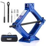 Orion Motor Tech 2 Ton Scissor Jack, 14 pc. Car Scissor Jack Kit for Sedan SUV MPV with Drill Socket Ratchet Wrench, 4409 lb. Portable Car Jack and Stand Kit for Tire Changing