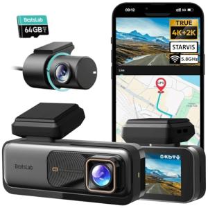 BOTSLAB 4K Dual Dash Cam with Night Vision