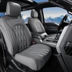 Coverado RAM Seat Covers Full Set, Waterproof Leather Car Seat Covers, Protective Seat Cushions Truck Pickup Custom Fit 2002-2025 Dodge Ram 1500 2500 3500, Gray