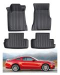 Floor Mats for Ford Mustang GT 2005-2009 All Weather Car Liner Protector Heavy Duty TPE Rubber Waterproof Anti-Slip Tech Custom 2005 2006 2007 2008 2009 Automotive Interior Accessories